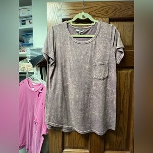 Womens acid wash look soft tee